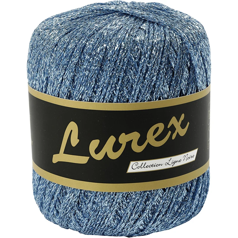 Lurexgarn, L 160 M, Hellblau, 25 g/ 1 Knäuel [HOB-421473]