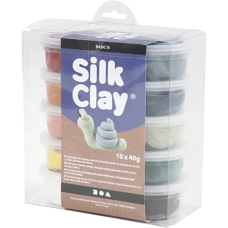 Silk Clay®, sanfte, dezente Farben, 10x40g/ 1 Pck [HOB-79154]