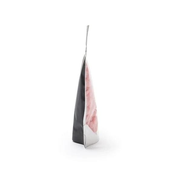 Standbodenbeutel Transparent/Schwarz 10.2x6x15.2cm | 57 Gramm mit Aufhängeloch (100 Stück) [ZBGB2H]