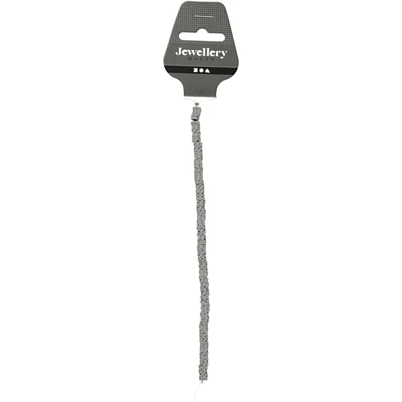 Tonperlen, D 5-6 mm, Lochgröße 2 mm, Grau, 145 Stk/ 1 Pck [HOB-61002]