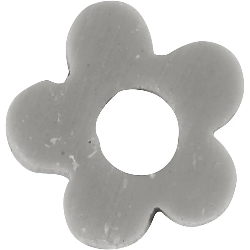 Tonperlen, D 5-6 mm, Lochgröße 2 mm, Grau, 145 Stk/ 1 Pck [HOB-61002]
