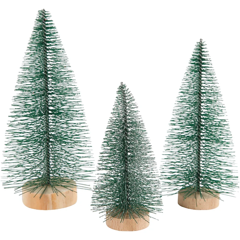 Weihnachtsbäume, H 10+13+14 cm, 3 Stk/ 1 Pck [HOB-51669]