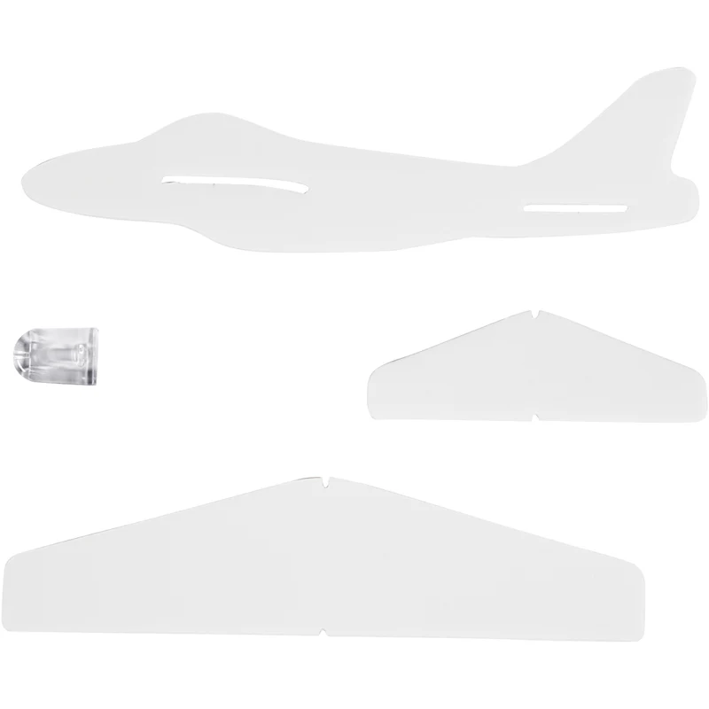 Flugzeug-Sortiment, L 19 cm, B 17,5 cm, Weiß, 2 Stk/ 1 Pck [HOB-51232]