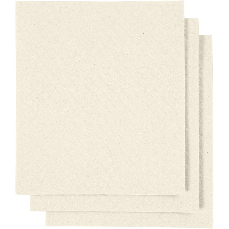 Schwammtuch, Größe 17x19,5 cm, Naturweiß, 3 Stk/ 1 Pck [HOB-412510]