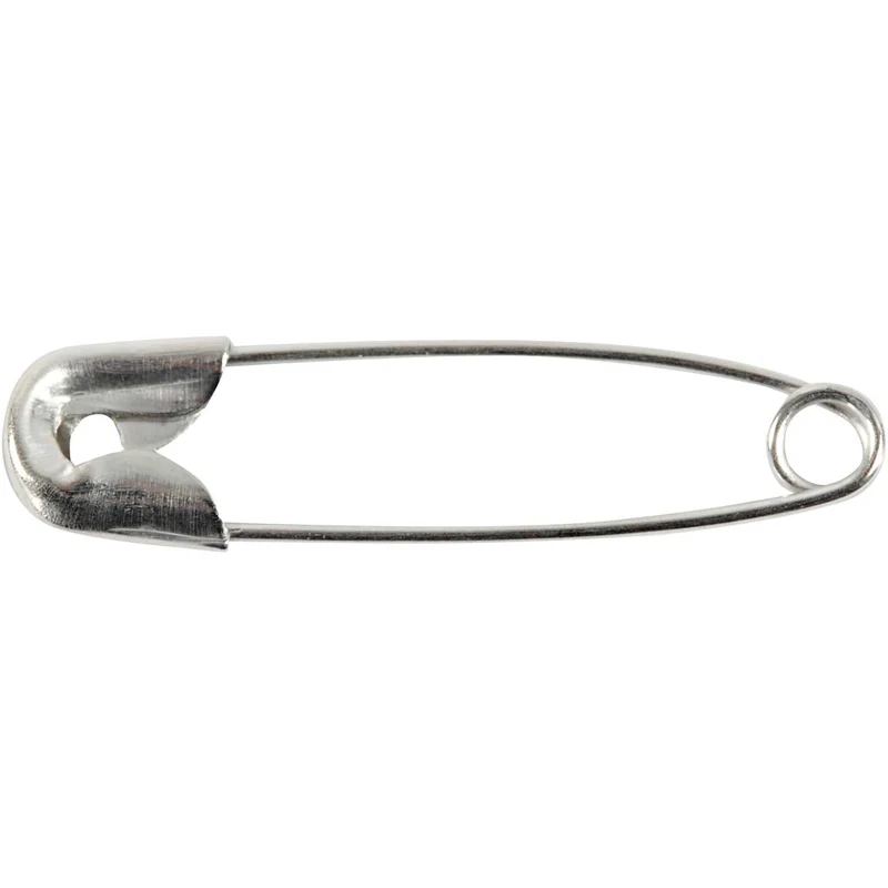 Sicherheitsnadeln, L 22 mm, Dicke 0,6 mm, Silber, 100 Stk/ 1 Pck [HOB-41135]