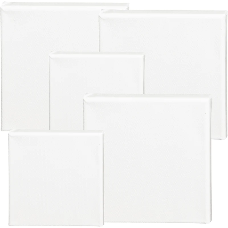 Leinwand, T 1,6 cm, Größe 15x15 cm, 360 g, Weiß, 40 Stk/ 1 Pck [HOB-257219]