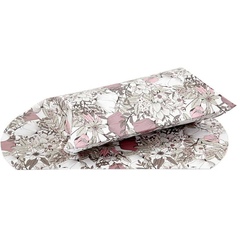 Faltbare Geschenkbox, Blumen, Größe 18x15x6 cm, 300 g, Braun, 3 Stk/ 1 Pck [HOB-25364]