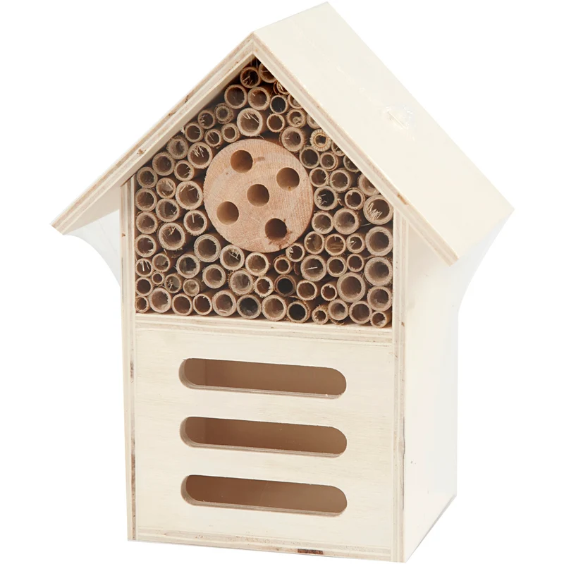 Insektenhotel, H 18 cm, T 9 cm, B 14 cm, 1 Stk [HOB-57963]