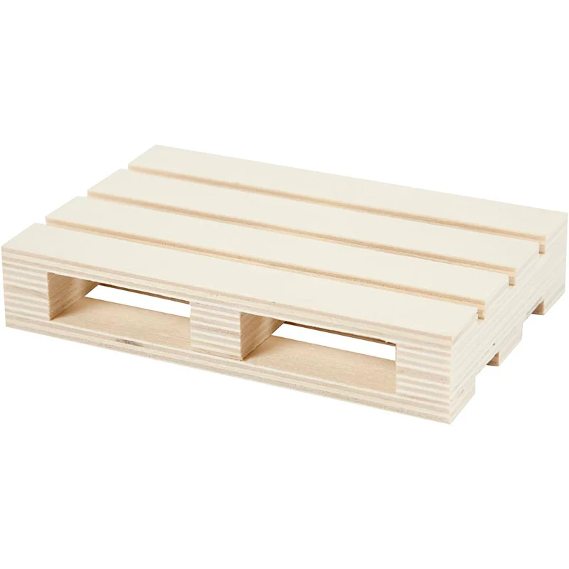 Mini-Palette, H 2,5 cm, L 12 cm, B 8 cm, 1 Stk [HOB-57960]