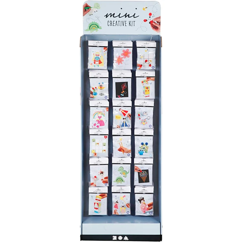 Stand-Display mit Mini Bastelset, H 1500 mm, B 580 mm, Weiß, 108 Set/ 1 Pck [HOB-97720]