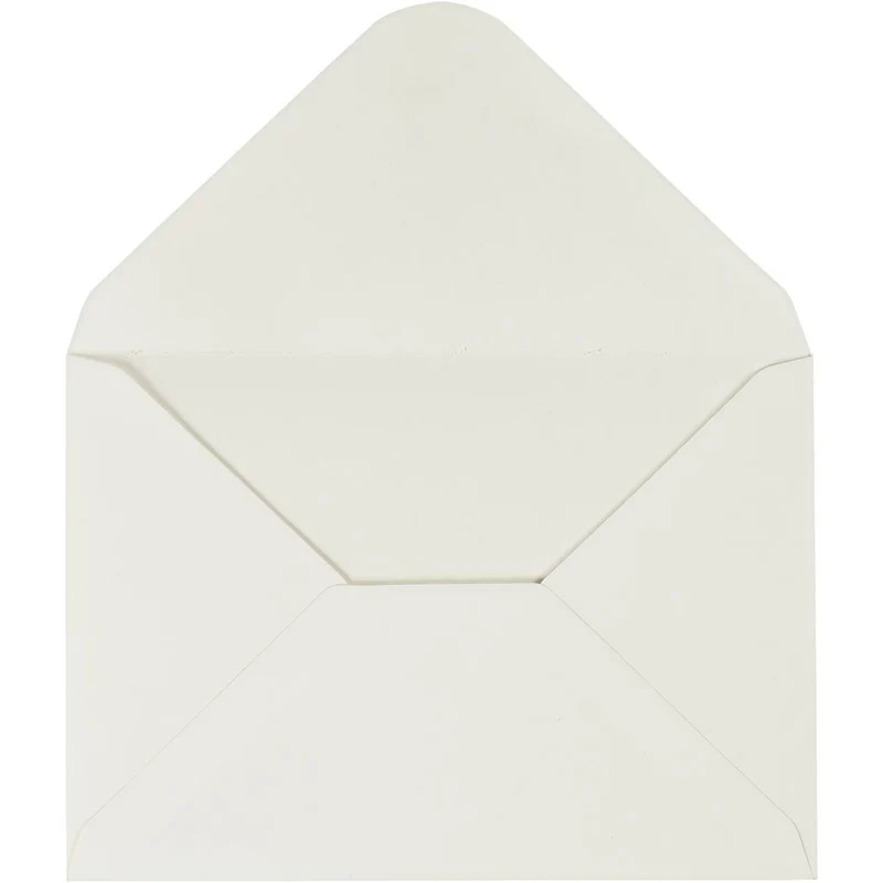 Umschläge, Umschlaggröße 11,5x16 cm, 110 g, Naturweiß, 10 Stk/ 1 Pck [HOB-217022]
