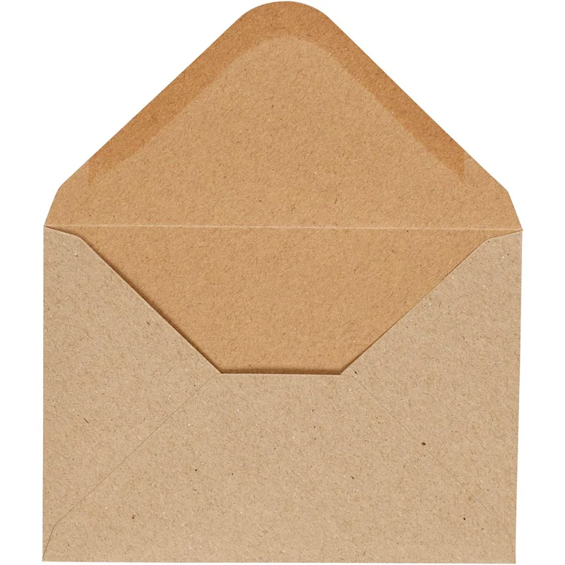 Kuvert, Umschlaggröße 11,5x16 cm, 110 g, Natur, 10Stk/ 1 Pck [HOB-217016]