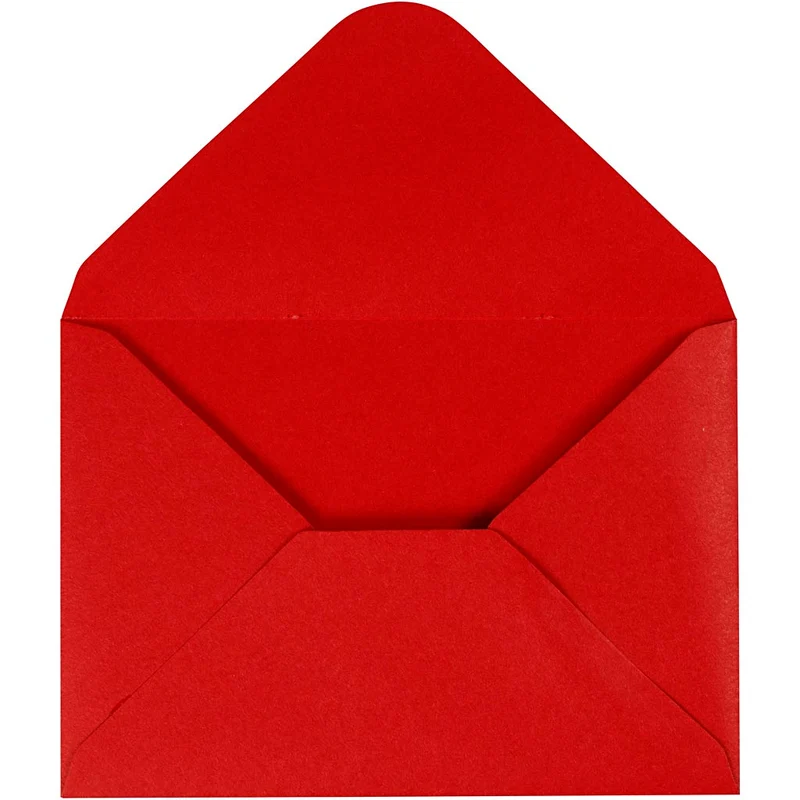 Umschläge, Umschlaggröße 11,5x16 cm, 110 g, Rot, 10 Stk/ 1 Pck [HOB-217013]