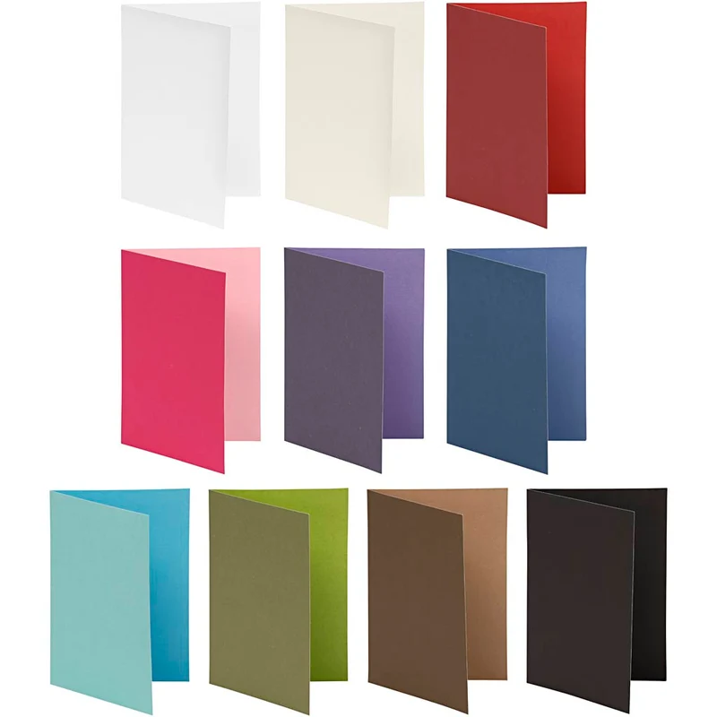 Briefkarte, Kartengröße 10,5x15 cm, Inhalt kann variieren , 250 g, Sortierte Farben, 30 Pck/ 1 Pck [HOB-216999]