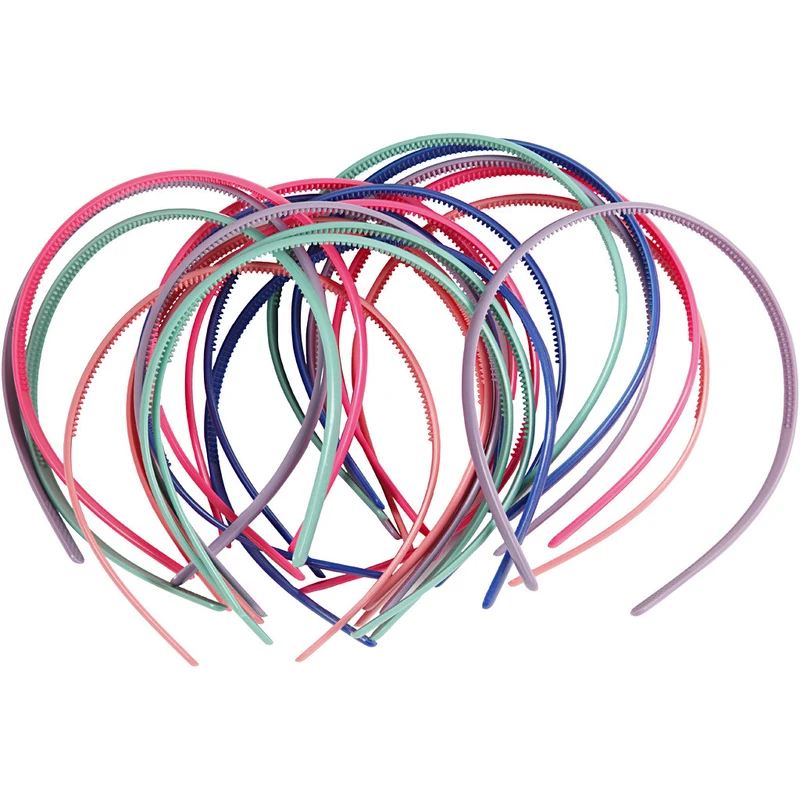 Haarreifen, B 8 mm, Sortierte Farben, 20 Stk/ 1 Pck [HOB-60083]