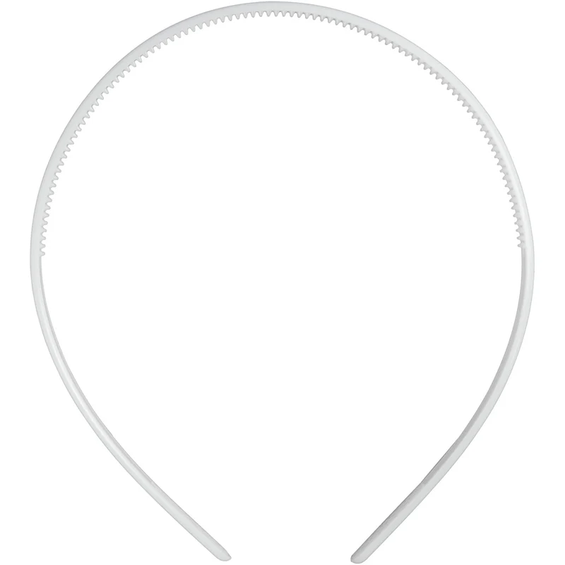 Haarreifen, B 8 mm, Weiß, 5 Stk/ 1 Pck [HOB-600801]