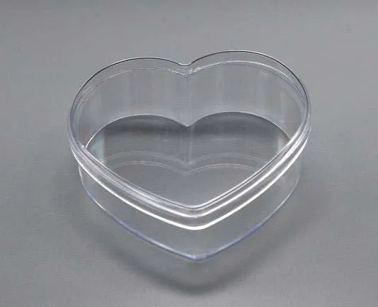 Transparentes Herz aus Plastik 14cm (25 Stück) [PEP-0708138]