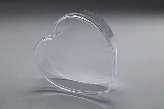 Transparentes Herz aus Plastik 14cm (25 Stück) [PEP-0708138]