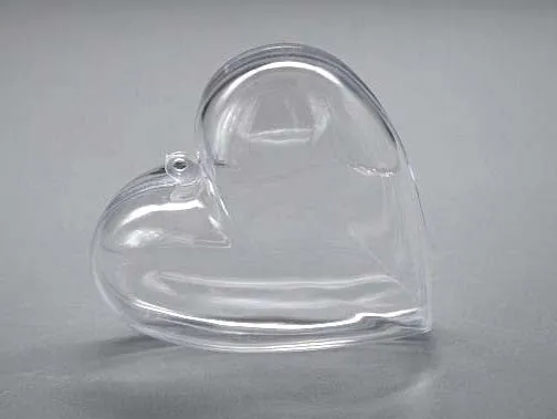 Transparentes Herz aus Plastik 8cm (25 Stück) [PEP-0708080]