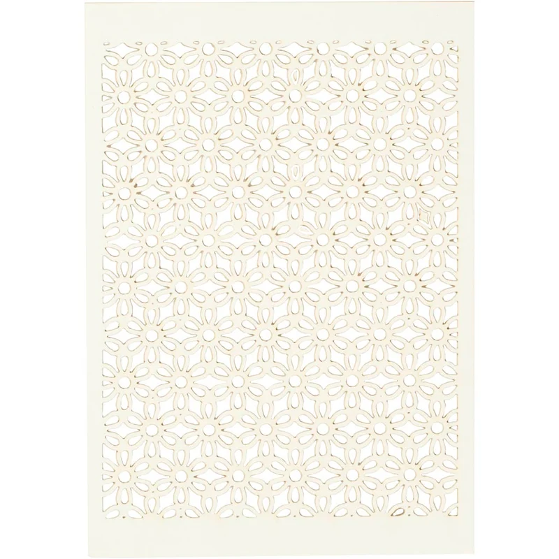 Karton mit Spitze, Blatt 10,5x15 cm, 200 g, Naturweiß, 10 Stk/ 1 Pck [HOB-216921]