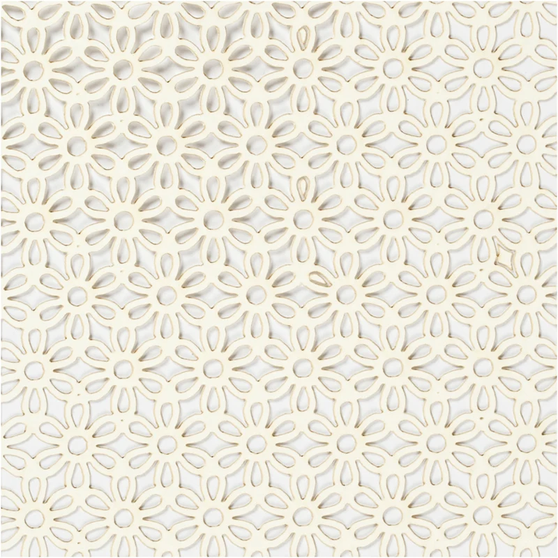 Karton mit Spitze, Blatt 10,5x15 cm, 200 g, Naturweiß, 10 Stk/ 1 Pck [HOB-216921]