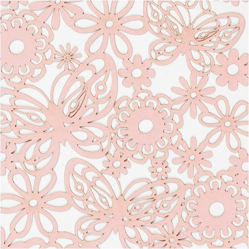 Karton mit Spitze, Blatt 10,5x15 cm, 200 g, Rosa, 10 Stk/ 1 Pck [HOB-216919]