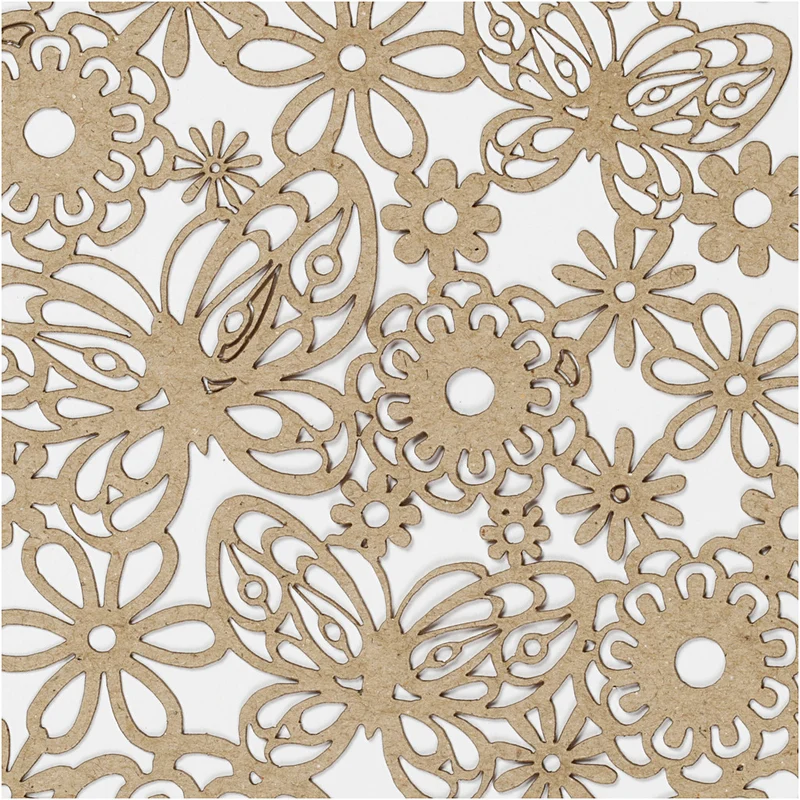 Karton mit Spitze, Blatt 10,5x15 cm, 200 g, Natur, 10 Stk/ 1 Pck [HOB-216916]