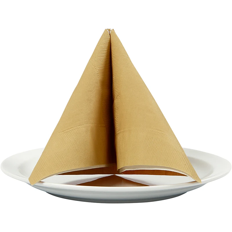 Servietten, Größe 40x40 cm, 60 g, Gold, 20 Stk/ 1 Pck [HOB-598019]