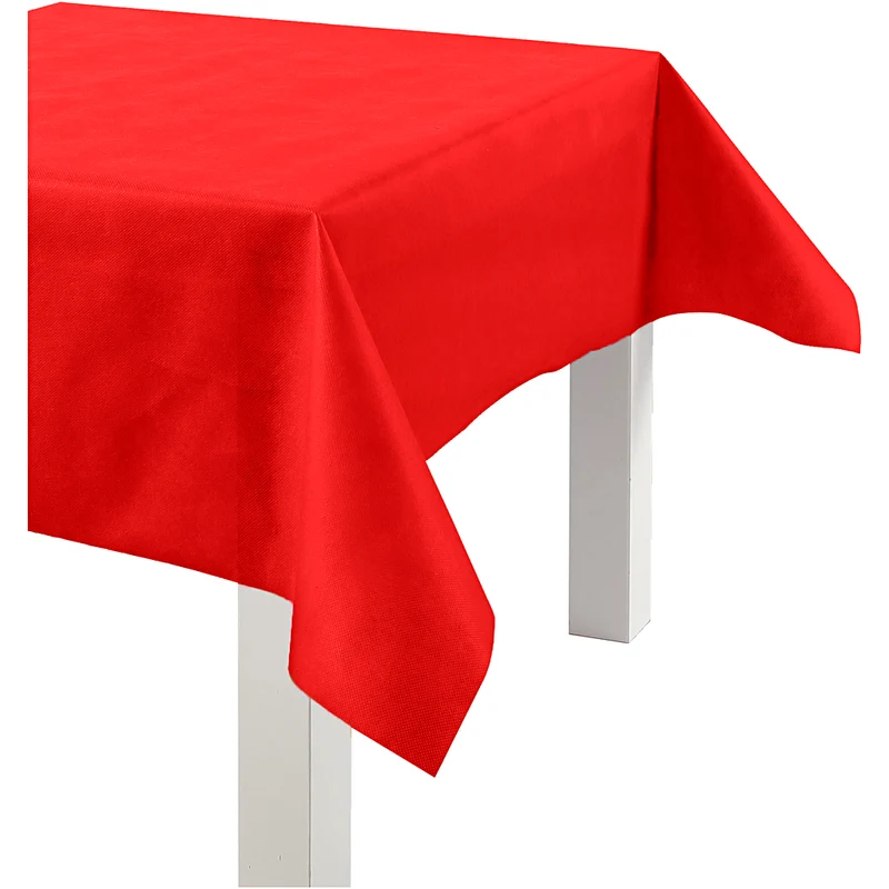 Tischtuch aus Stoffimitat, B 125 cm, 70 g, Rot, 10 m/ 1 Rolle [HOB-594013]