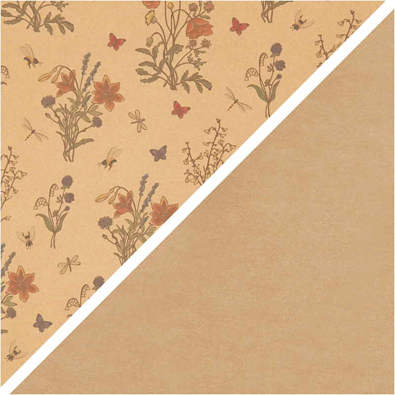 Kunstlederpapier, B 49,5 cm, Einfarbig,Bedruckt, 350 g, Hellbraun, 1 m/ 1 Rolle [HOB-498957]