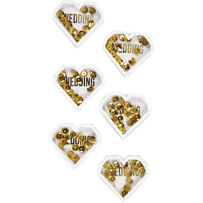 Shaker Sticker, T 4 mm, L 32 mm, B 38 mm, Weiß, 6 Stk/ 1 Pck [HOB-23198]
