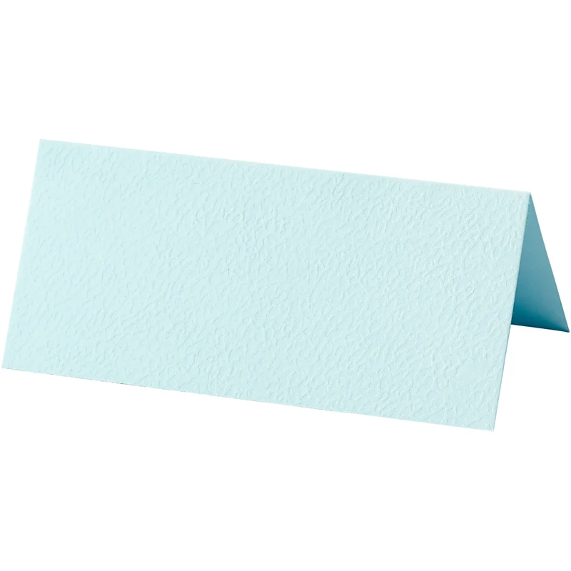 Tischkarten, Größe 9x4 cm, 220 g, Hellblau, 20 Stk/ 1 Pck [HOB-228718]