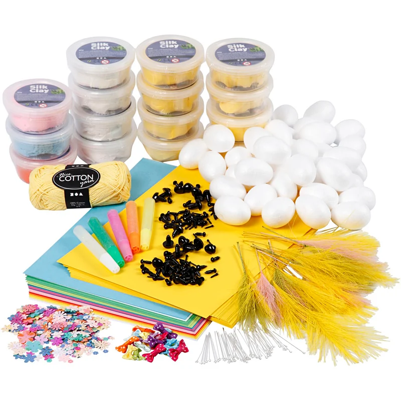 Gruppen-Kreativset Osterhühner, 1 Set [HOB-79156]