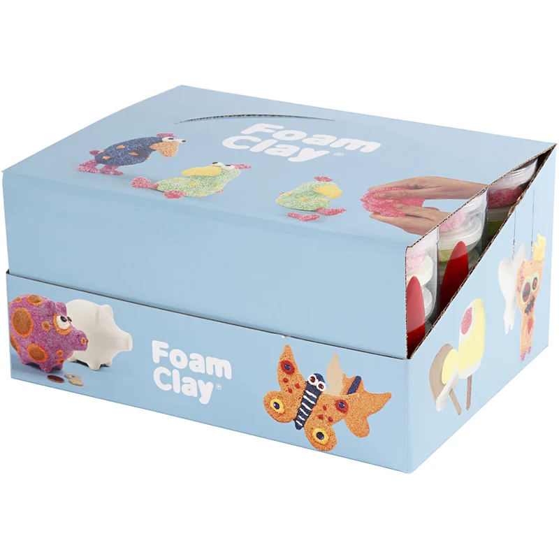 Foam Clay® , Glitter-Farben, Metallic-Farben, 12 Set/ 1 Pck [HOB-78720]