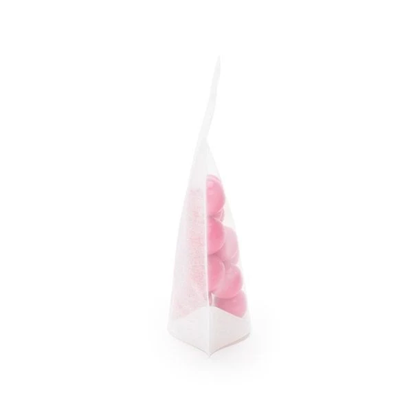 Standbodenbeutel Reispapier Transparent/Weiß 11.9x7.6x18.4cm | 110 Gramm mit Aufhängeloch (100 Stück) [ZBGR46WCH]