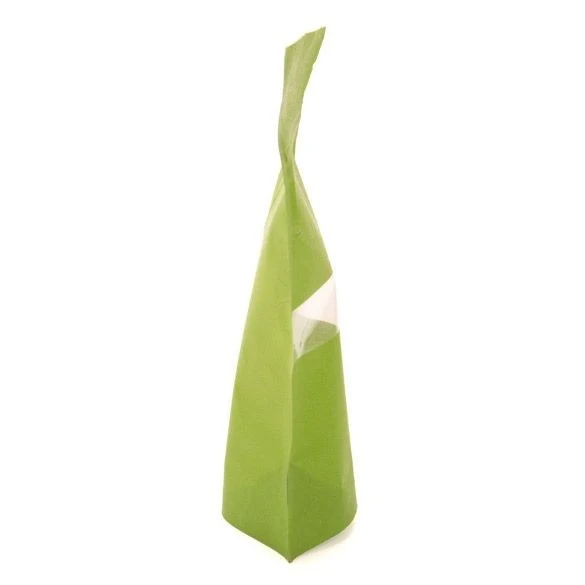 Standbodenbeutel Reispapier Grün 10.2x6x15.2cm | 57 Gramm (100 Stück) [ZBGR2GR]