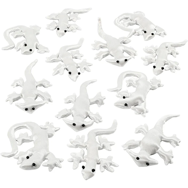 Echsen, Größe 10-14 cm, Weiß, 12 Stk/ 1 Pck [HOB-49513]
