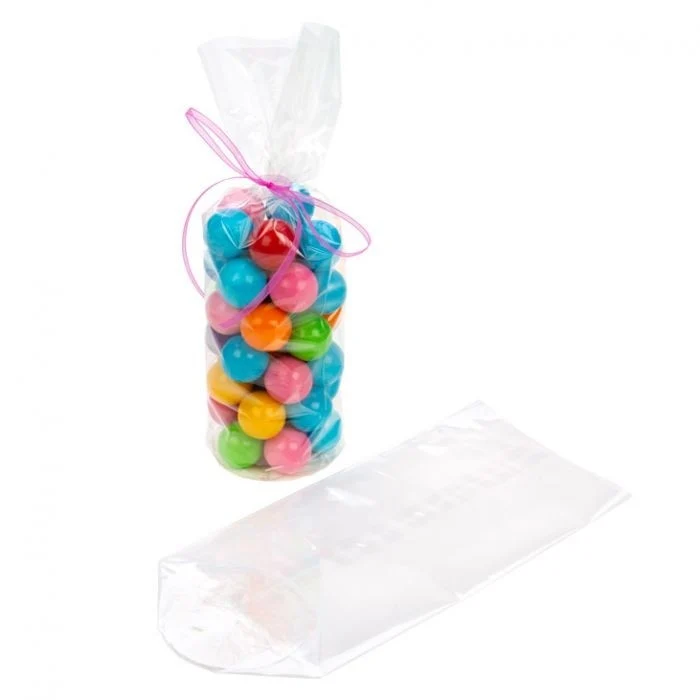 Plastikbeutel Runde Boden 7x25,4cm 40 Mikron und mit Bodenblatt (50 Stück) [RPBG2]