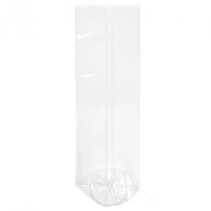 Plastikbeutel Runde Boden 5,1x25,4cm 40 Mikron und mit Bodenblatt (50 Stück) [RPBG1]