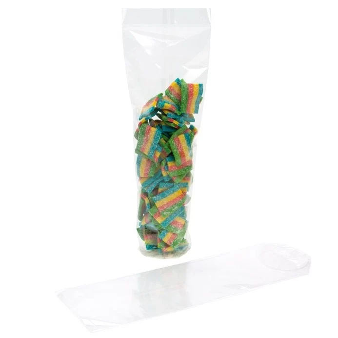 Plastikbeutel Runde Boden 5,1x25,4cm 40 Mikron und mit Bodenblatt (50 Stück) [RPBG1]