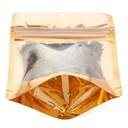 Standbodenbeutel Transparent/Orange 10.2x6x15.2cm | 57 Gramm (100 Stück) [ZBGB2PC]