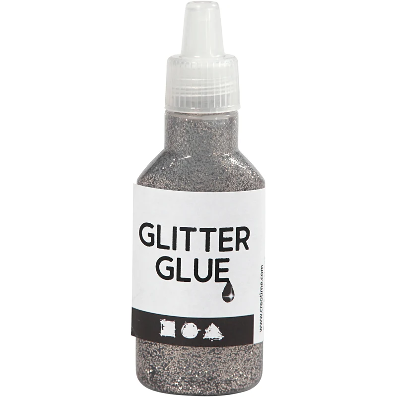 Glitzerkleber, Silber, 25 ml/ 1 Fl. [HOB-318310]