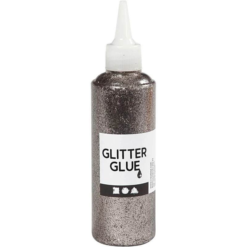 Glitzerkleber, Silber, 118 ml/ 1 Fl. [HOB-31831]