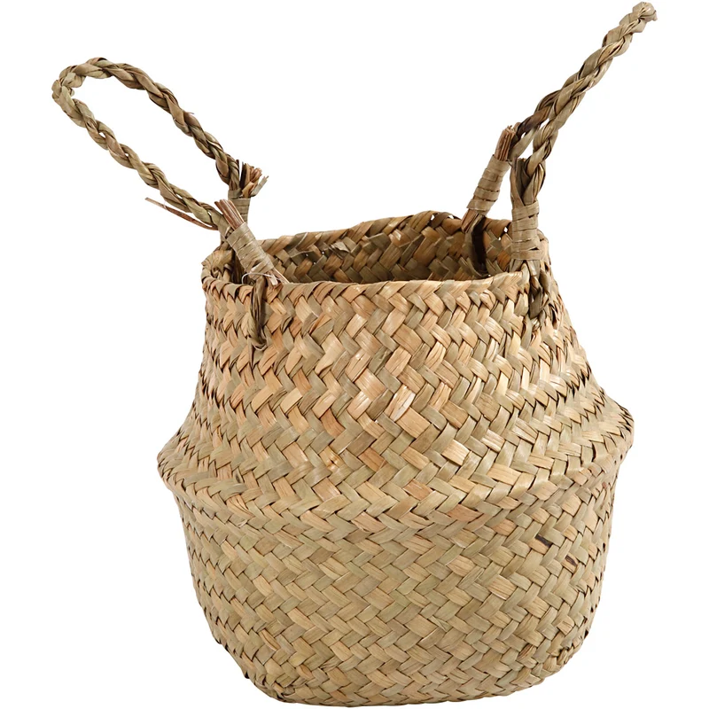 Korb aus Seegras, H 11/19 cm, D 20 cm, 1Stk/ 1 Stk [HOB-50304]