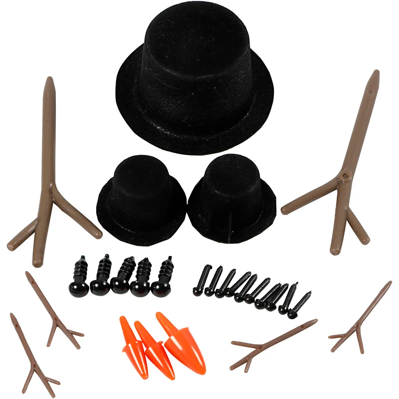 Schneemann-Teile, Größe 2,3-7 cm, 3 Set/ 1 Pck [HOB-78282]