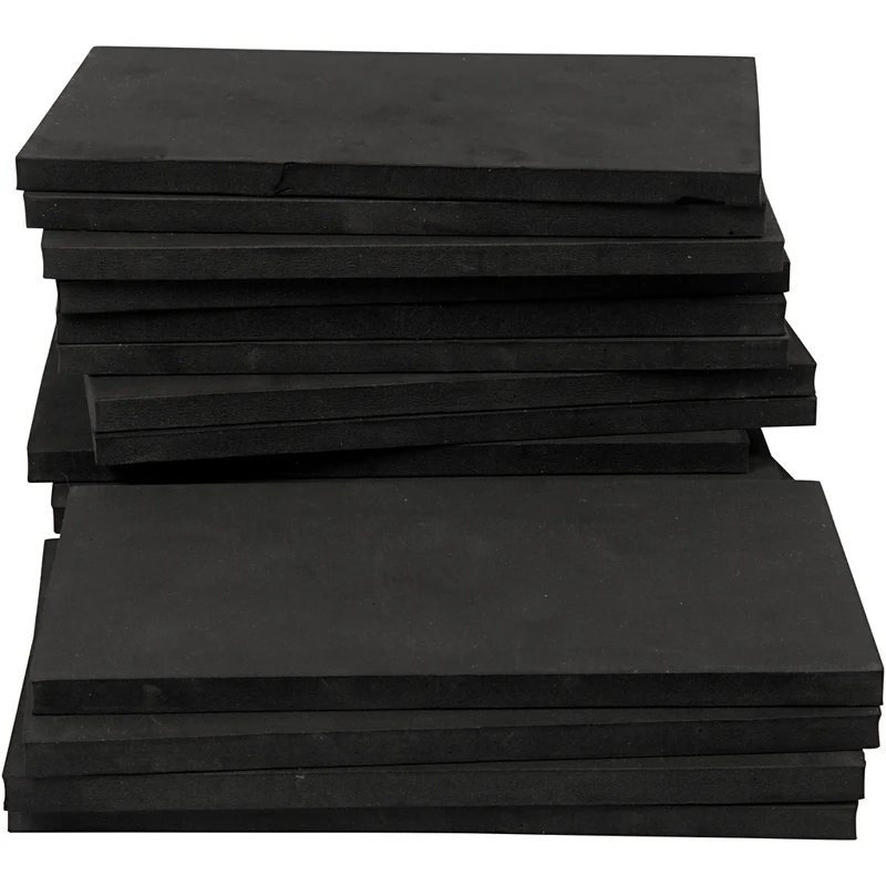 Platten für Fadenkunst, Größe 20x12 cm, Dicke 10 mm, Schwarz, 16 Stk/ 1 Pck [HOB-76899]