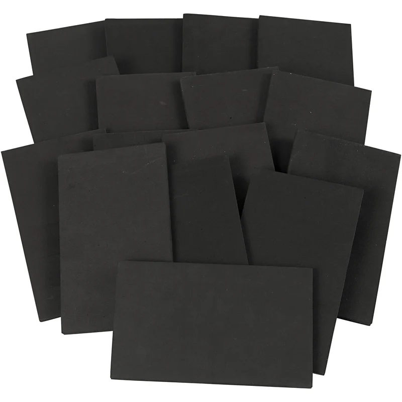 Platten für Fadenkunst, Größe 20x12 cm, Dicke 10 mm, Schwarz, 16 Stk/ 1 Pck [HOB-76899]