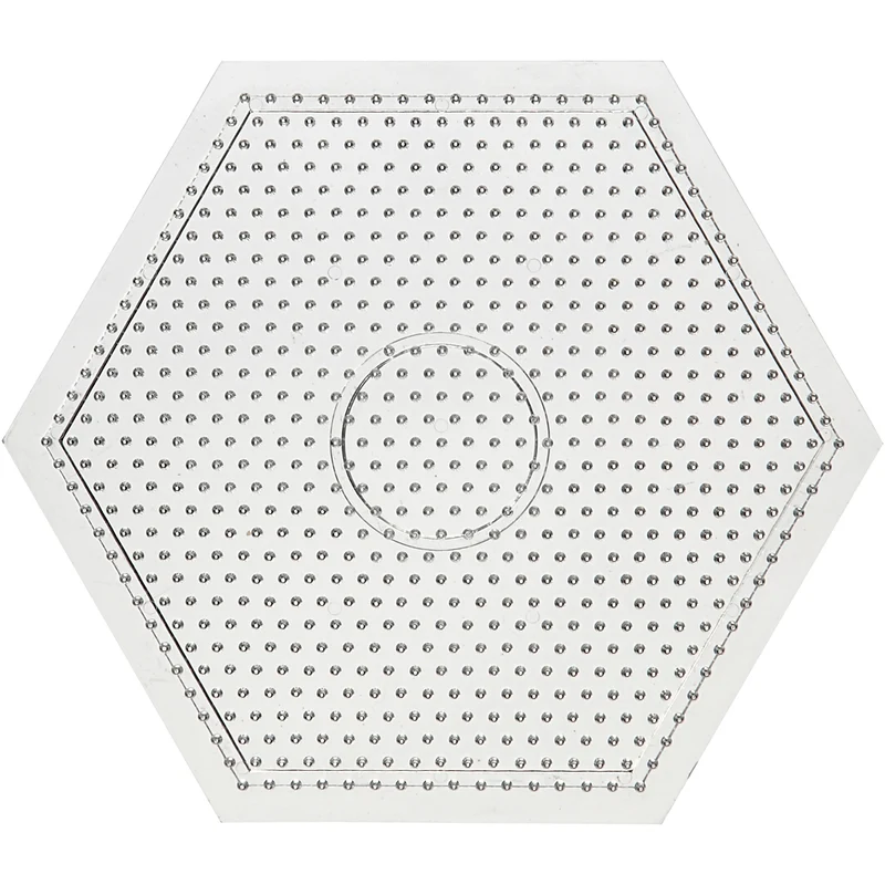 Steckplatte, Großes Sechseck, Größe 15x15 cm, medium, Transparent, 1 Stk [HOB-755900]