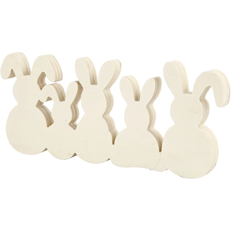 Hasen, H 11 cm, B 30 cm, Dicke 2 cm, 1 Set [HOB-57936]