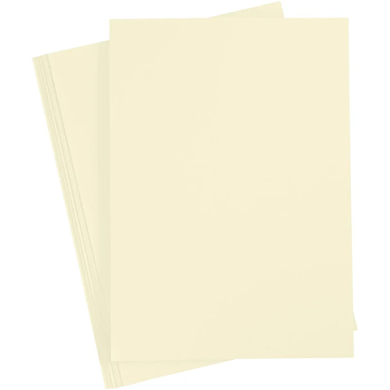Karton, A4, Blatt 210x297 mm, 210 g, Pastellgelb, 10 Bl./ 1 Pck [HOB-21180]
